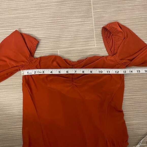 NWT We Are HAH Don't Be Square Long Sleeve Bodysuit Bronze Size Medium - Picture 14 of 15